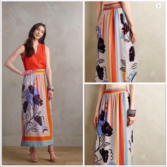 Anthropologie Dresses & Skirts - Anthropologie Maeve Plein Floral Maxi Skirt